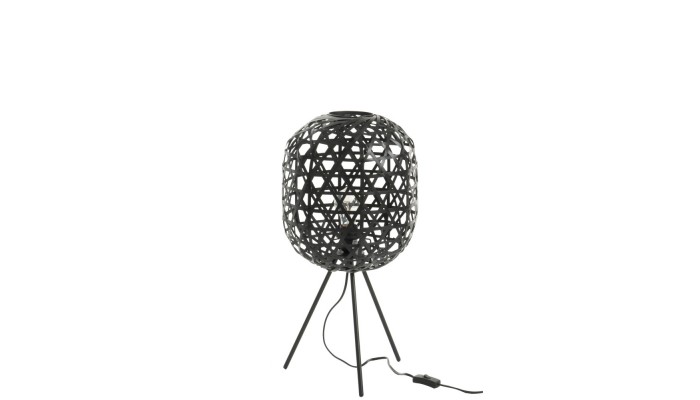 Lampe De Bureau Trepied Rond Bambou/Metal