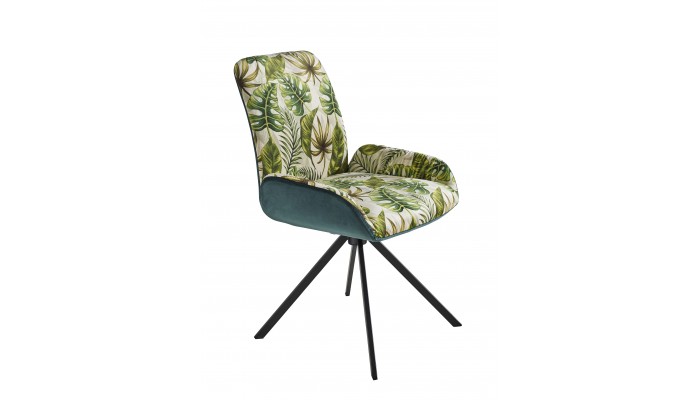 OLYMPE - Chaise pivotante avec rappel Feuilles