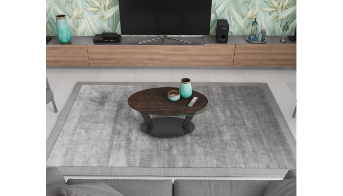VALIA - Table basse 2 plateaux pivotant,