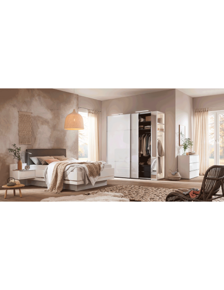 MARCATO - Armoire 2 portes coulissantes, garde robe côté