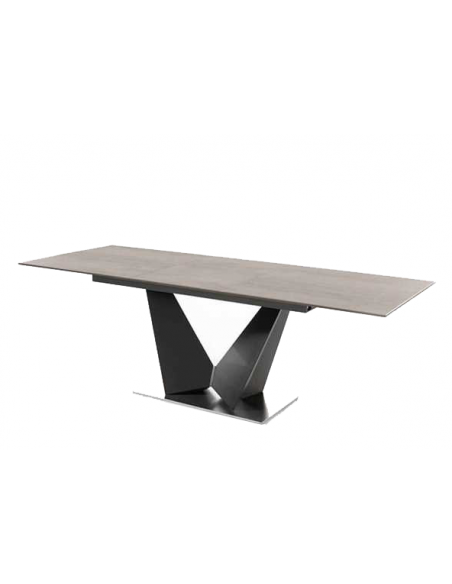 FORCE - Table B avec 1 allonge centrale de 60 cm en céramique