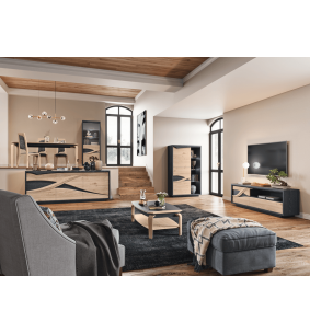 FLORE - Table de séjour pied central 2 allonges de 45 cm 2