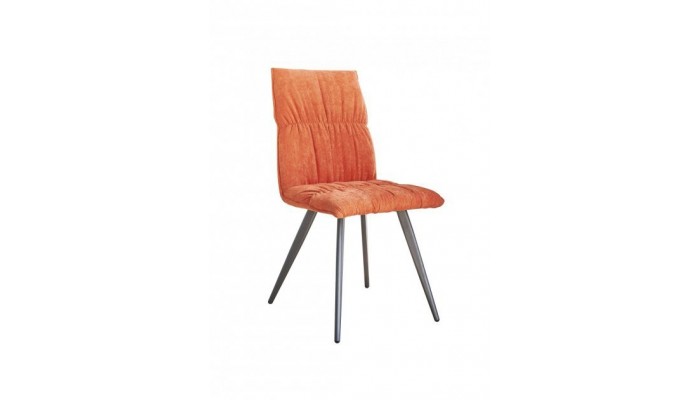 CONCEPT - Chaise en tissu et pieds en métal gris