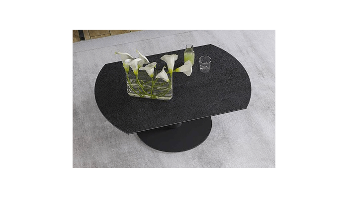 UNA - Table basse extensible plateau céramique...