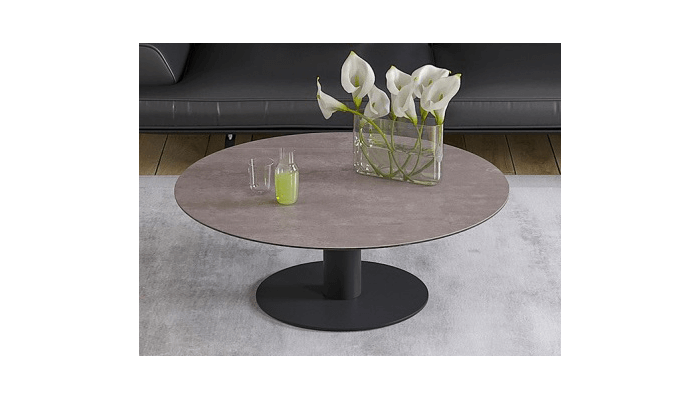 UNA - Table basse extensible plateau céramique...