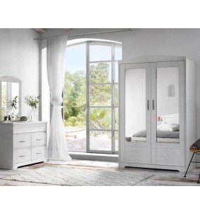 OLIVIA - Armoire 2 portes battantes miroirs biseautés 2