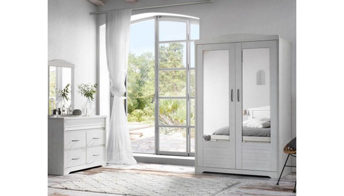 OLIVIA - Armoire 2 portes battantes miroirs...