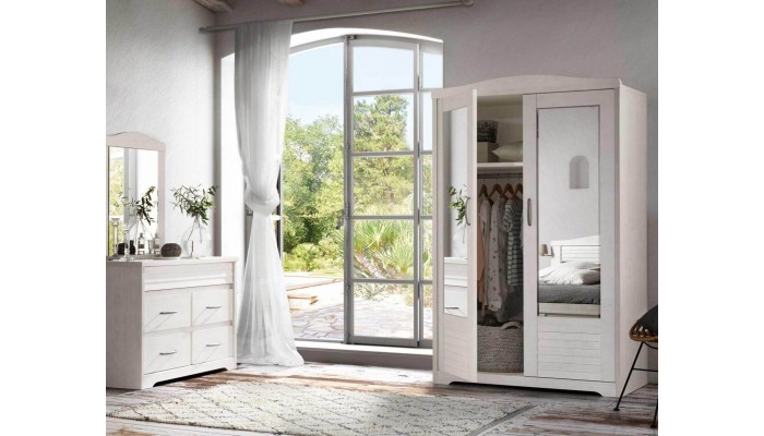 OLIVIA - Armoire 2 portes battantes miroirs...