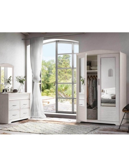 OLIVIA - Armoire 2 portes battantes miroirs biseautés