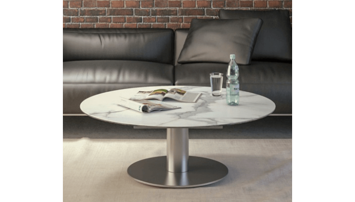 UNA - Table basse extensible plateau céramique...
