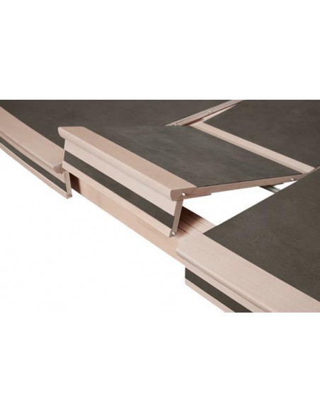 CADIX - Table tonneau extensible plateau céramique 3 finitions