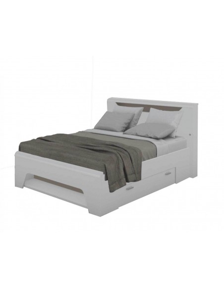 MULTY - Cadre de lit avec tiroirs pour rangement 140 x 190 cm