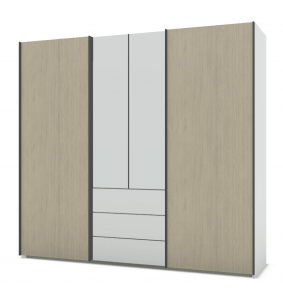 PERLA - Armoire 2 portes battantes, 2 portes coulissantes... 2