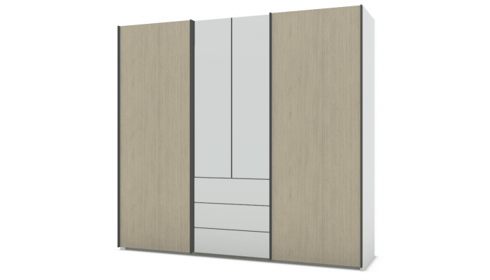 PERLA - Armoire 2 portes battantes, 2 portes...
