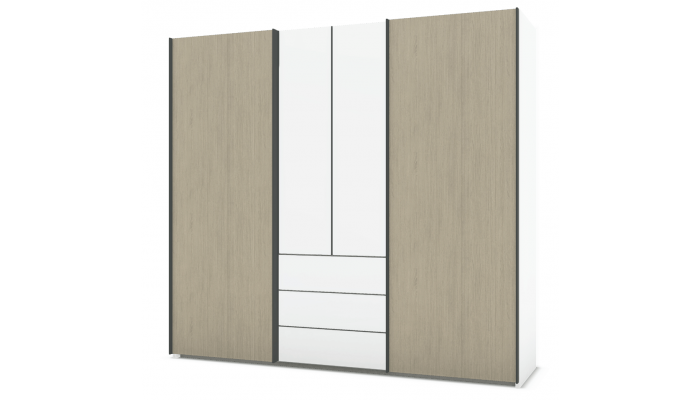 PERLA - Armoire 2 portes battantes, 2 portes...