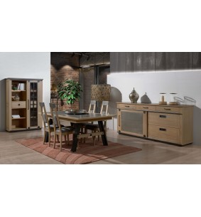 CLEVELAND - Enfilade 2 portes 4 tiroirs sur socle 2