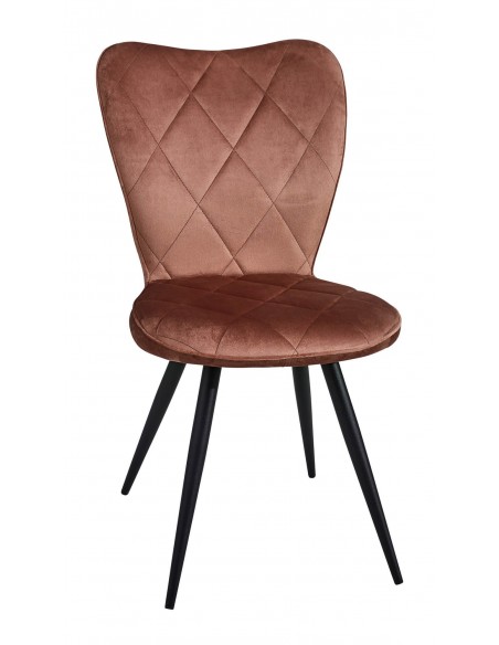 RAFFINE - Chaise tissu pied métal