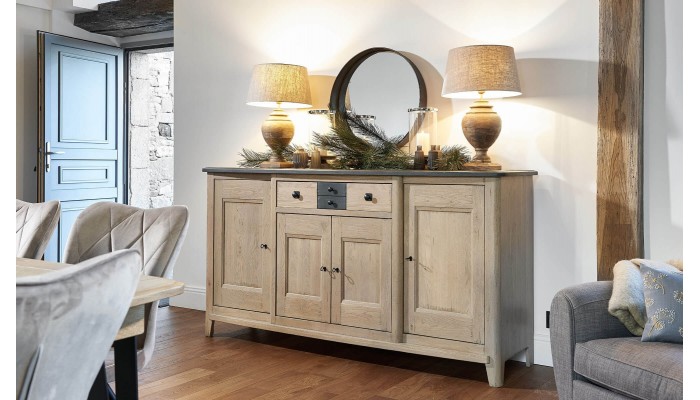 RAFFINE - Buffet enfilade 4 portes 1 tiroir...