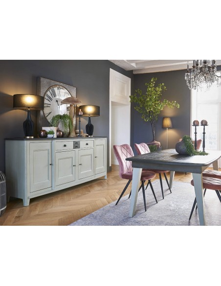 RAFFINE - Buffet enfilade 4 portes 1 tiroir moyen modèle existe en 3 finitions