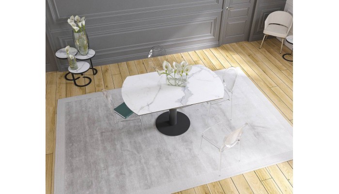 UNA - Table de repas extensible deux allonges...