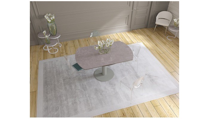 UNA - Table de repas extensible deux allonges...
