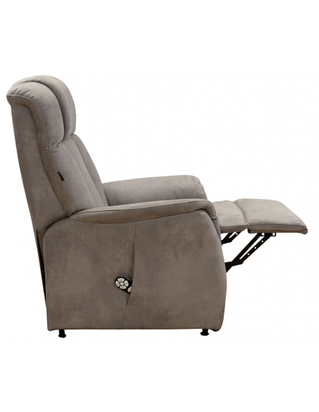 ENGIE - Fauteuil relax et releveur bi-moteurs tissu microfibre