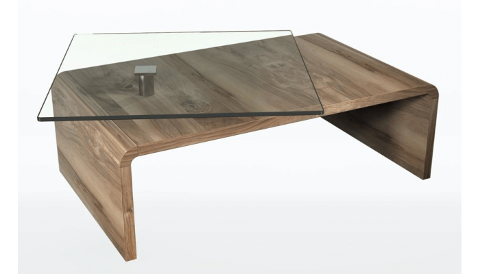 TREVISE - Table basse avec 1 plateau en verre
