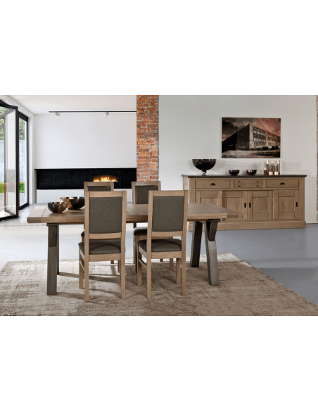 CANTIQUE - Enfilade 4 portes coulissantes 3 tiroirs