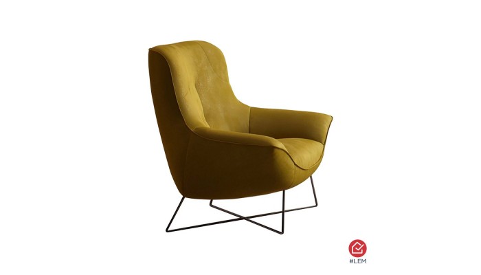 Fauteuil design Ico en tissu